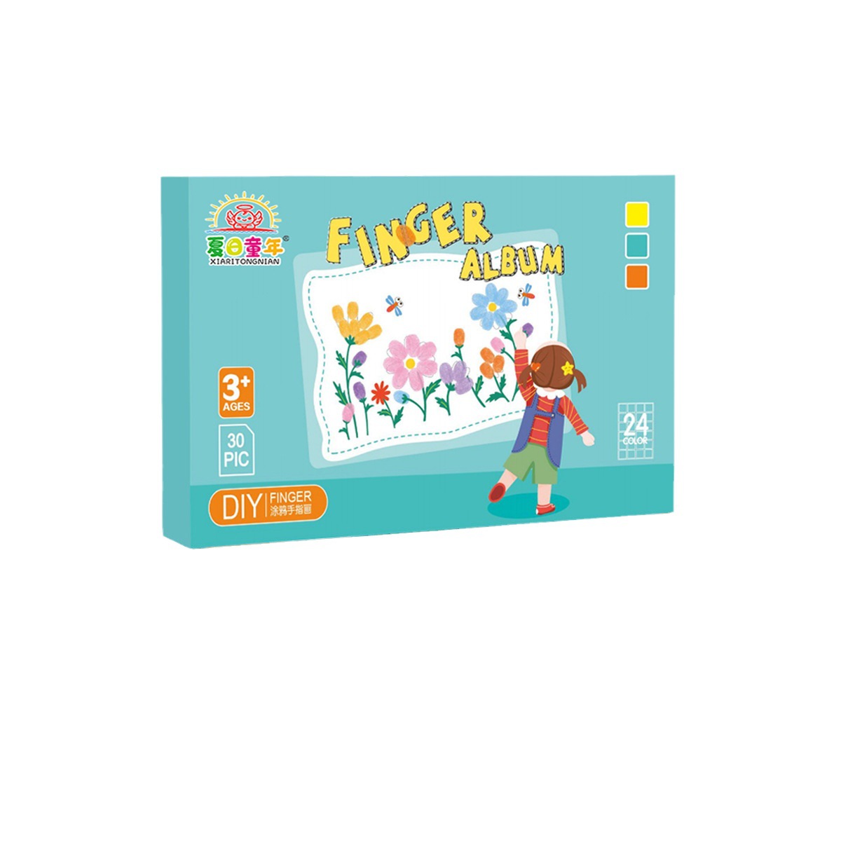 Children's finger painting graffiti coloring painting picture book palm painting toy inkpad painting tool paint non-toxic
