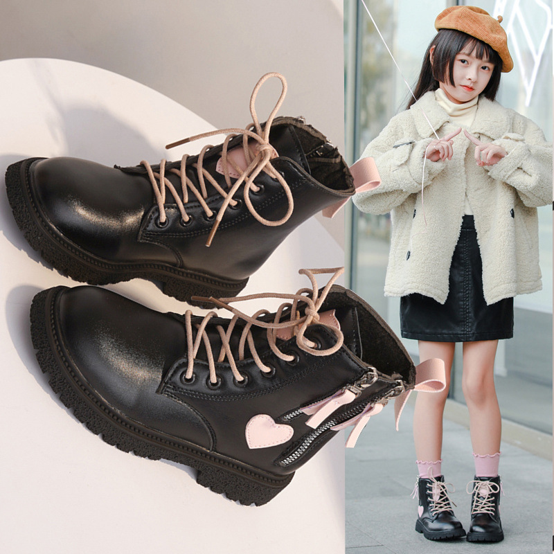 女の子のマーティンブーツ冬2023新型韓国版英倫風児童ショートブーツ中の子供の赤ちゃんブーツ|undefined