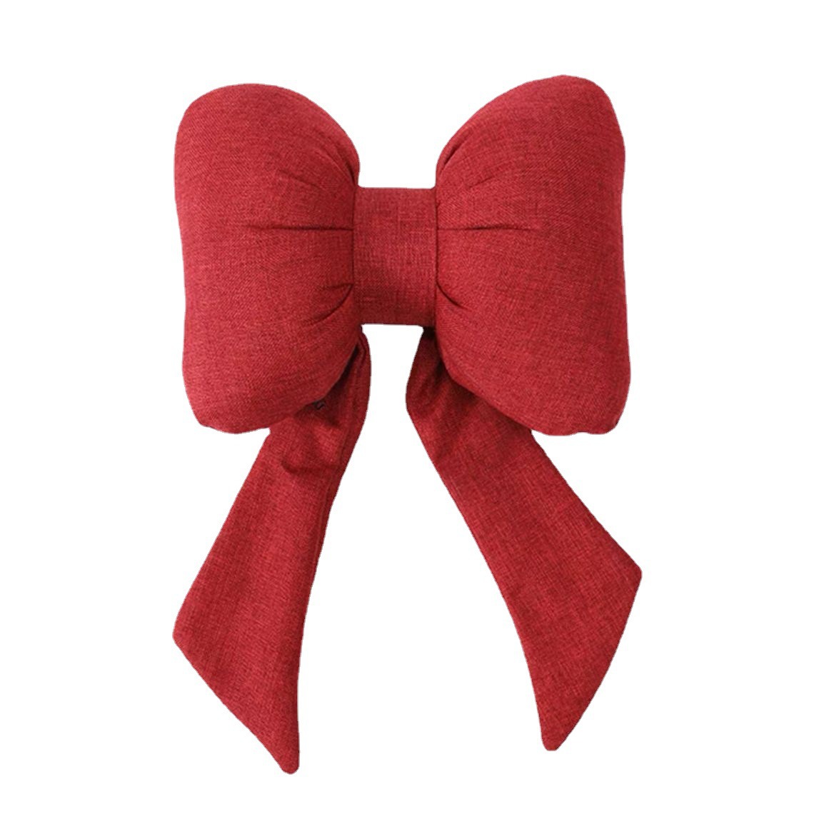 Car Headrest Waist Neck Pillow Pillow Car Car Seat Cyber Celebrity Ribbon Cotton and Linen Bow Headrest Waist Pillow