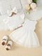 Cross-border INS baby girls' summer waist flower vest mesh dress coat hair accessories fashion