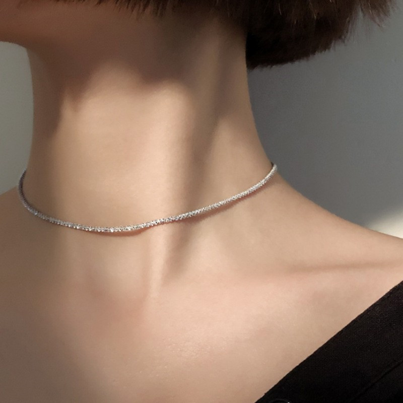 Korean ins niche simple sparkling temperament trend clavicle chain jewelry fashion copper star necklace