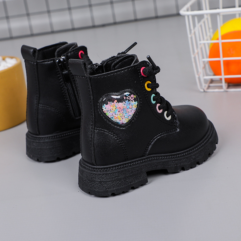 Girls' Martin boots short boots 2023 Spring and Autumn new children's children's Korean-style boys' non-slip single casual leather boots