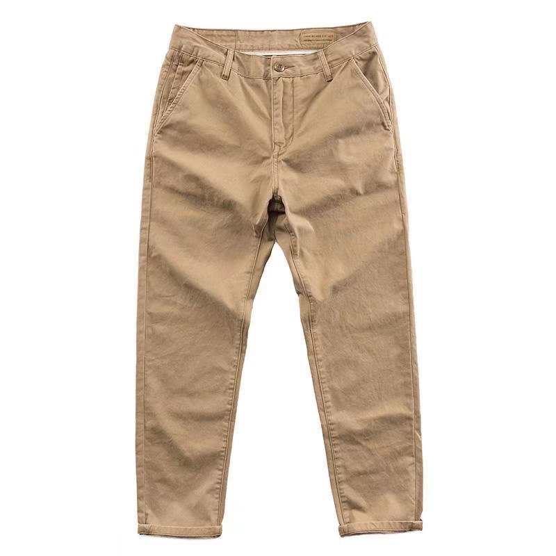 Casual Pants Men's Japanese New Style Loose Small Straight Tooling Pants Fashion Trendy Spring and Summer Simple Labor Protection Pants