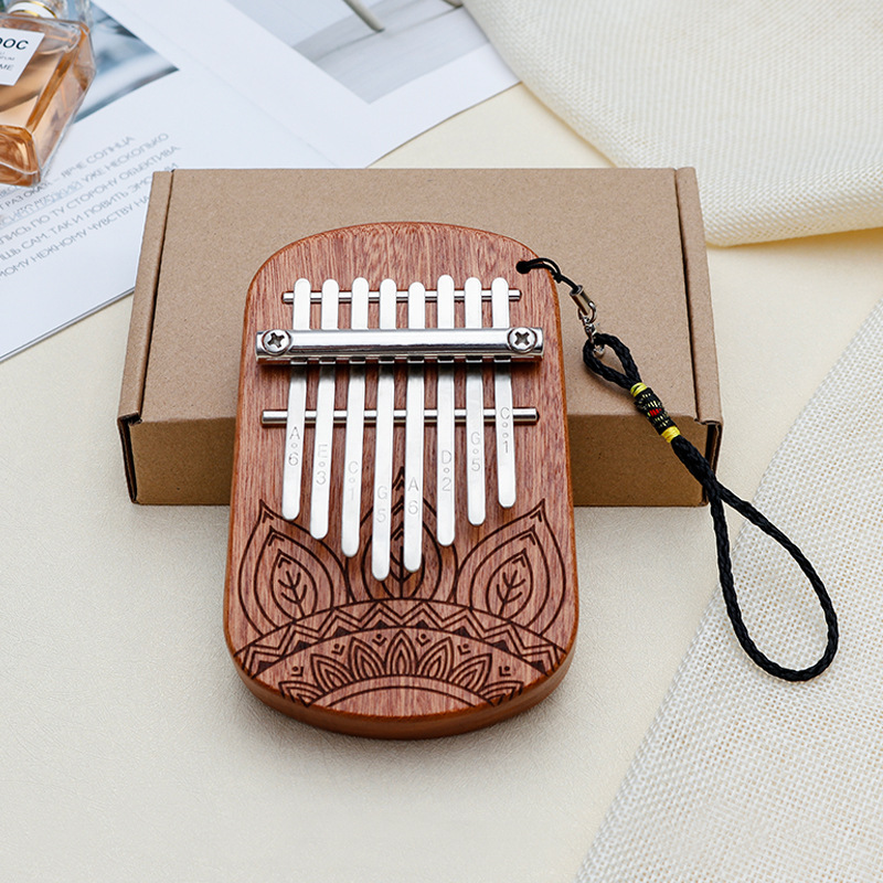Medium 8-tone mini thumb piano sapele wood mini finger piano kalinba kalimba musical instrument