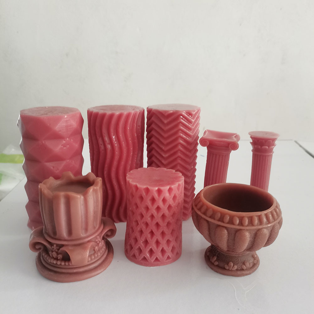 冰模 多種紋路圓柱 羅馬柱  花盤 蠟燭模具硅膠模具 BK8005-8009