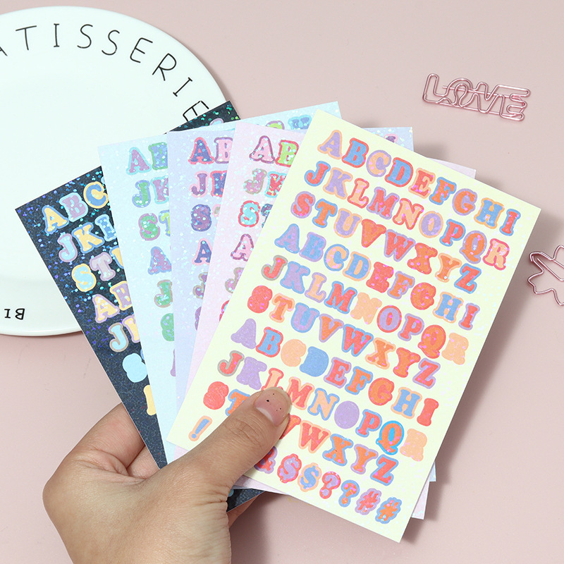 Korean version of Candy hand account letter goo card sticker diary hand account sticker material DIY decorative sticker D22