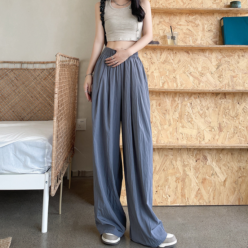 Yamamoto Pants Women's Spring and Summer Pleated Wide Leg Pants Japanese Style Lazy Wind Dipped Sense Texture Pattern Loose-fit Casual Pants
