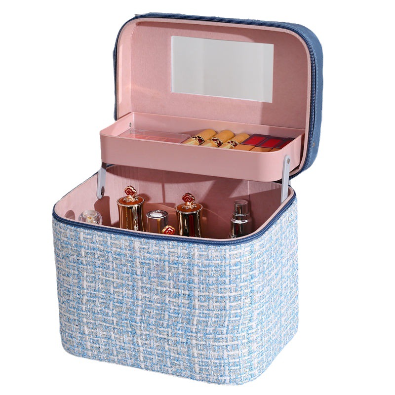 Factory wholesale cosmetic bag women's large capacity 2023 new cosmetic storage box portable oversized ins style suitcase