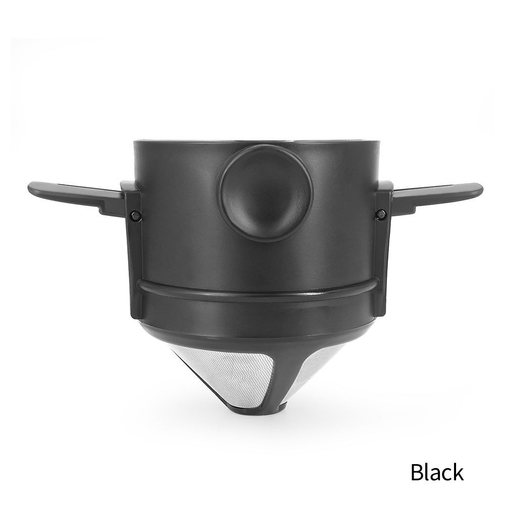 Coffee Filter Stainless Steel Filter Free Paper Coffee Funnel Filter Mesh Portable Folding Hanging Ear Hand Brewed Coffee Filter Cup