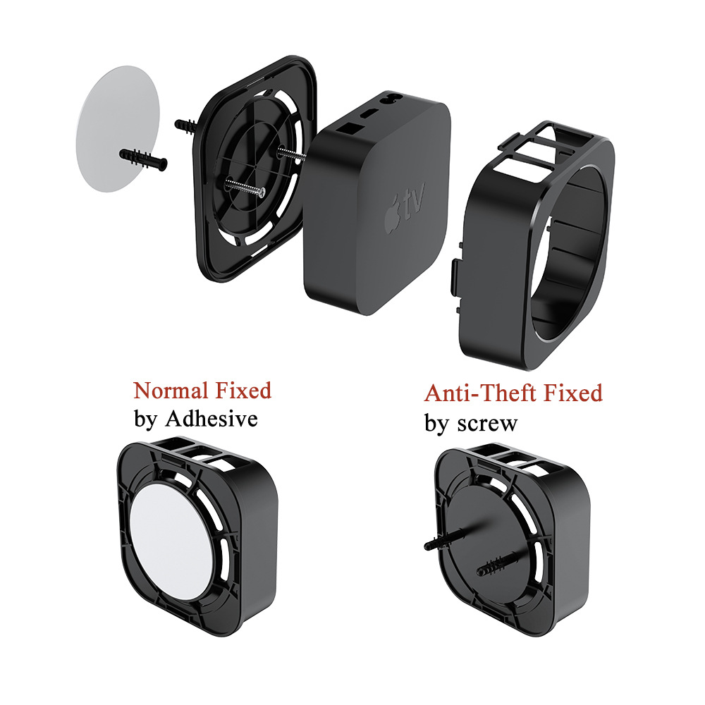 Cross-border private mode anti-theft bracket is suitable for APPLE TV MOUNT APPLE TV box set top box wall MOUNT bracket