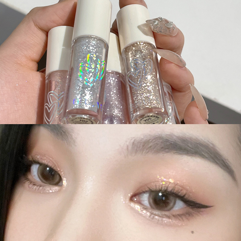 Gellas liquid eye shadow a drop of tears eye shadow lying silkworm brightening liquid pearlescent fine flash eye shadow
