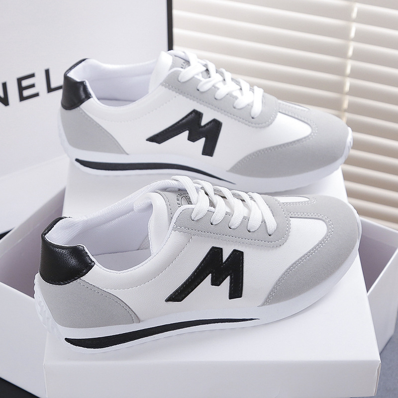 Large Size Forrest Gump White Shoes Women's 2024 New Spring and Autumn Breathable Fashionable All-match Light-fit Student Running Sneakers