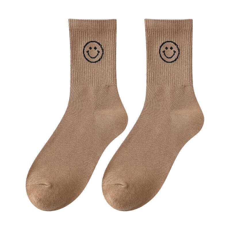 Smiley Socks Women's Korean-style Harajuku Style Instagram Style Summer Thin All-match Cute Japanese Students Internet Celebrity Sports