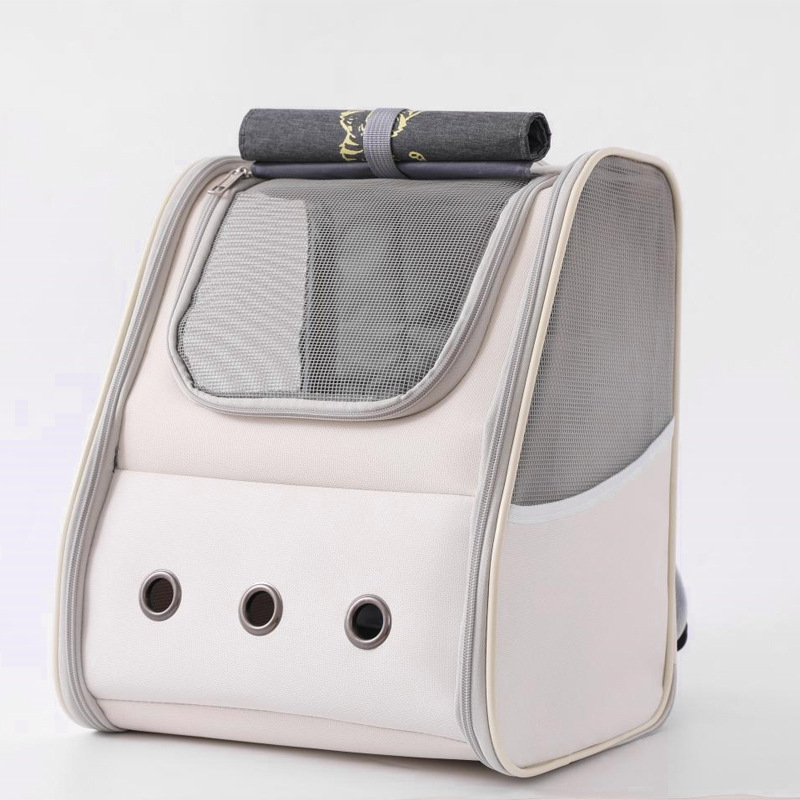 Hawo new bag Oxford cloth backpack cat backpack hollow design cat breathable pet outing bag