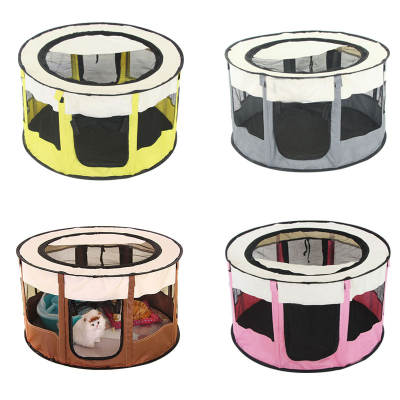 Pet tent foldable pet delivery room round closed cat breeding tent cross border hot dog cage