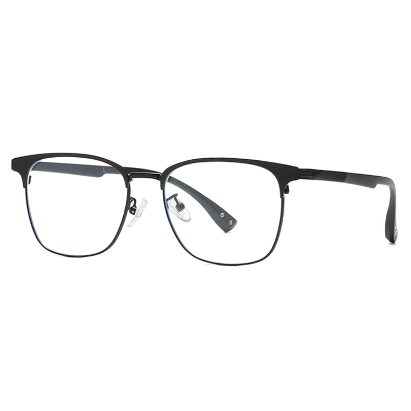 商务男士专用近视眼镜超轻半框款网上可配有度数眼镜近视眼睛9713