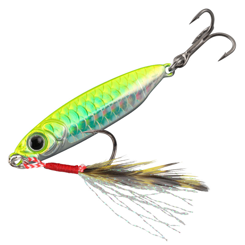 Far-cast full water layer 7G-25G far-cast iron plate luya bait simulation fish scale trout mandarin fish bass luya