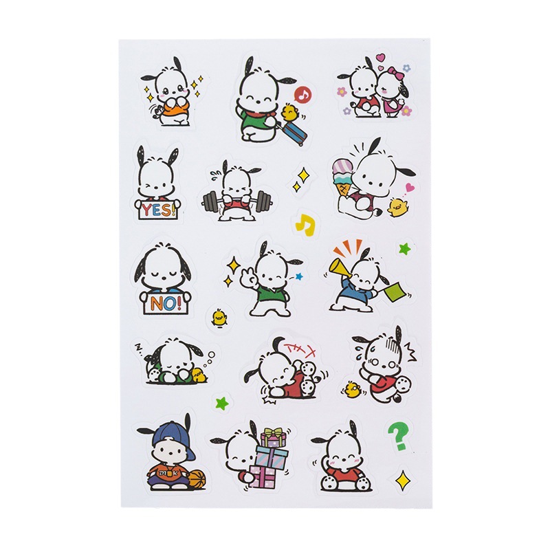 Sanrio Sticker Cartoon Sticker Parchia Dog Egg Boy Cute Sticker Daily Necesties Decorative Waterproof Sticker Wholesale