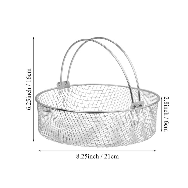 ramlly air fryer accessories mesh basket breathable mesh basket food fried blue can be a generation of hair