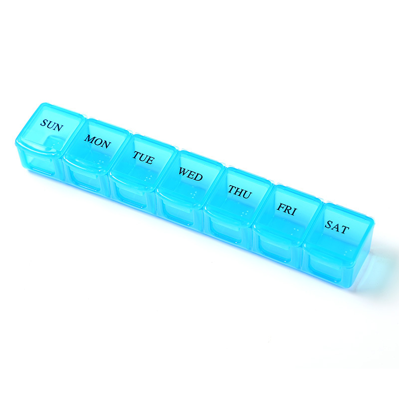 Spot Large One-week Seven-grid Transparent Pill Box Portable Plastic Pill Box Creative Home 7-day Small Pill Box