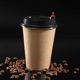 Coffee Cup Disposable Wholesale Kraft Paper Cup Takeaway Hot Drink Milk Tea Cup Thickened Commercial Coke Soybean Milk Paper Cup