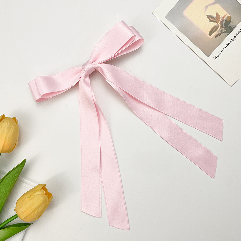 Doppellagige Haarspange mit Schleife im koreanischen Stil für Damen, Ballettmädchen, seitliche Klammer am Hinterkopf, schlichtes, allgleiches Haar-Accessoire_voghion.com