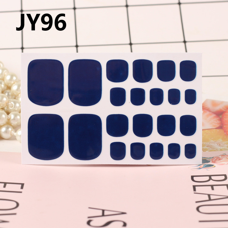 Manicure toenail stickers foot stickers foot mold stickers solid color nail patch decals stickers cross-border wholesale spot 22 stickers