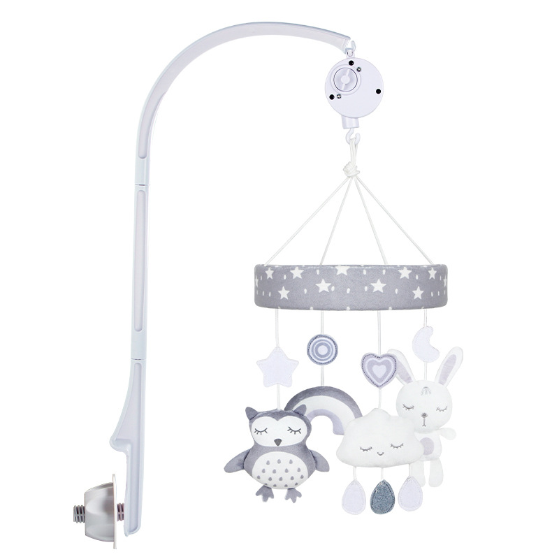 Cross-border baby bed Bell rattle children 0-1 years old music rotating bedside bell baby soothing toy manufacturer