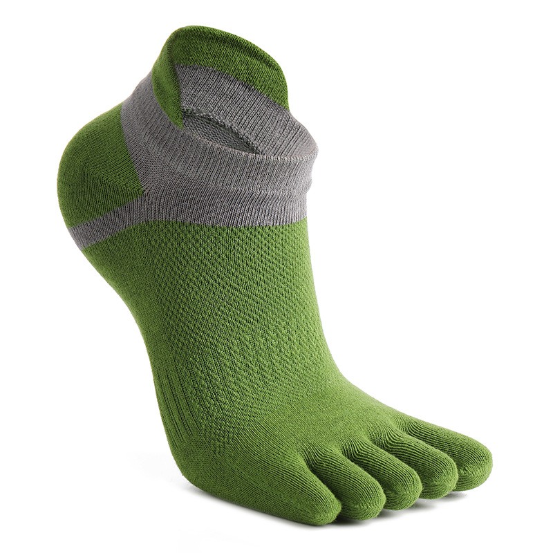 Men's Five-finger Socks Summer Thin Mesh Breathable Toe Socks Sports Sweat-absorbent Short Socks Pure Cotton Odor-proof Five-toe Socks