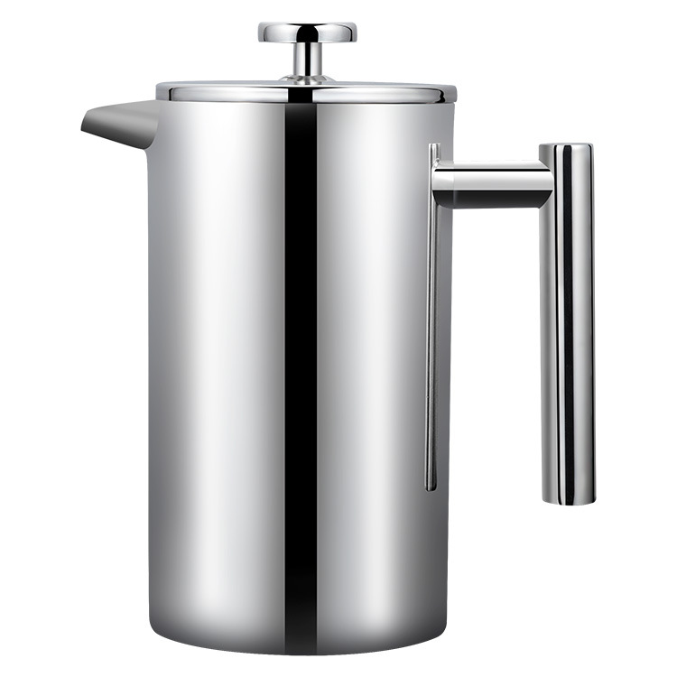 Stainless steel double-layer French press pot 1000ml coffee pot insulation pot tea brewing teapot French press coffee pot