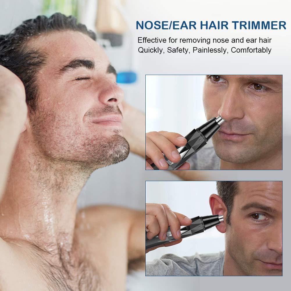 Electric men's nose hair trimmer charging shaving nose hair trimmer cleaning mini shaving eyebrow trimmer set multi-function