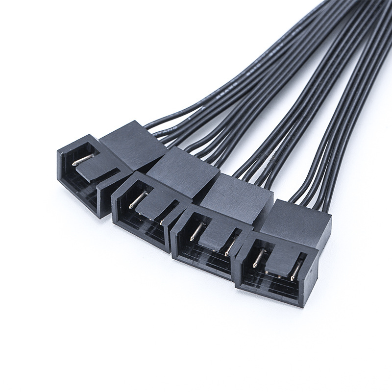 Motherboard four-pin one-point four-point expansion line 4Pin PWM4 one-point four-point adapter CPU radiator temperature control extension line