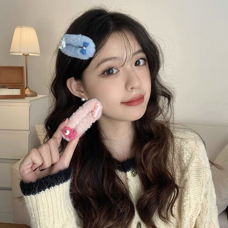 Plush Yugui dog hairpin female autumn and winter hair accessories cute clip headdress BB clip forehead broken hair bangs clip hairpin female