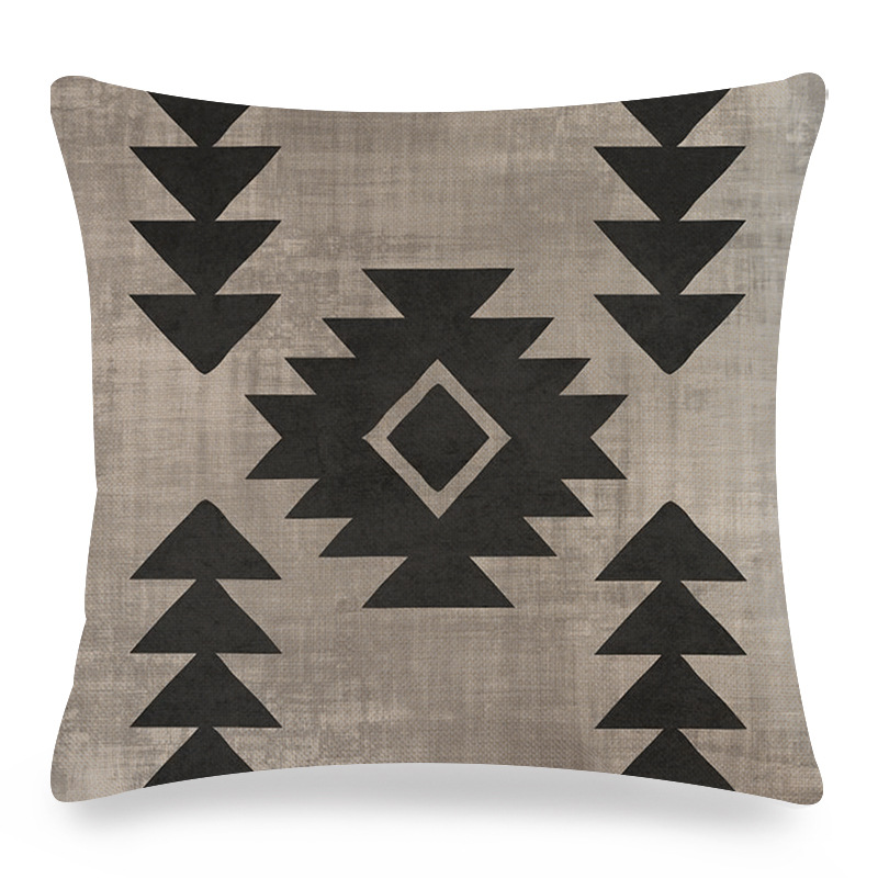 Seamless geometric simple style linen pillowcase home sofa cushion cover factory direct sales to figure set zx160