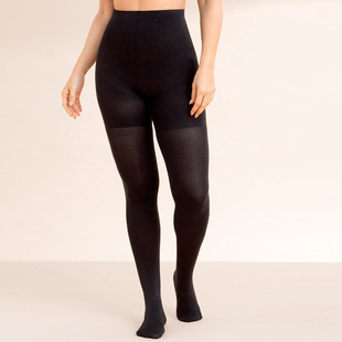 Cross-border exclusive for explosive large size S-3XL plus crotch heel pantyhose body shaping leg 40D core-spun silk black stockings