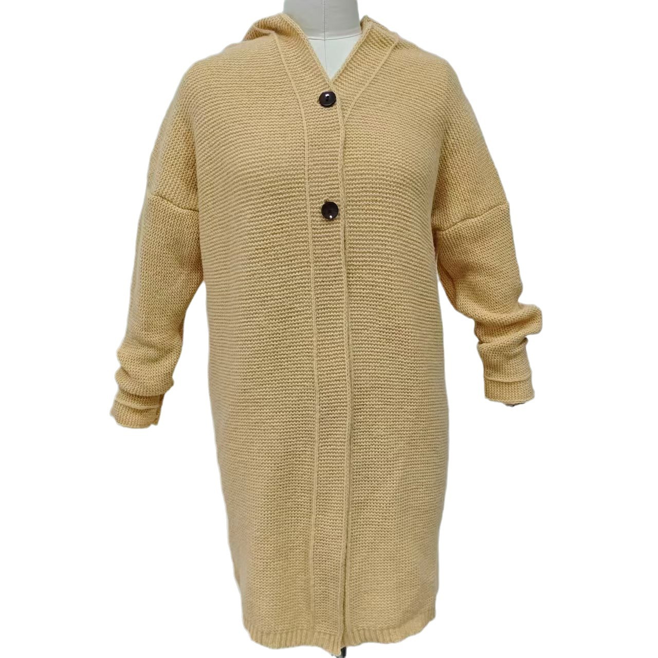 2024 new hooded sweater hat collar temperament commuter loose cardigan women's sweater plus size women's cross-border manufacturers