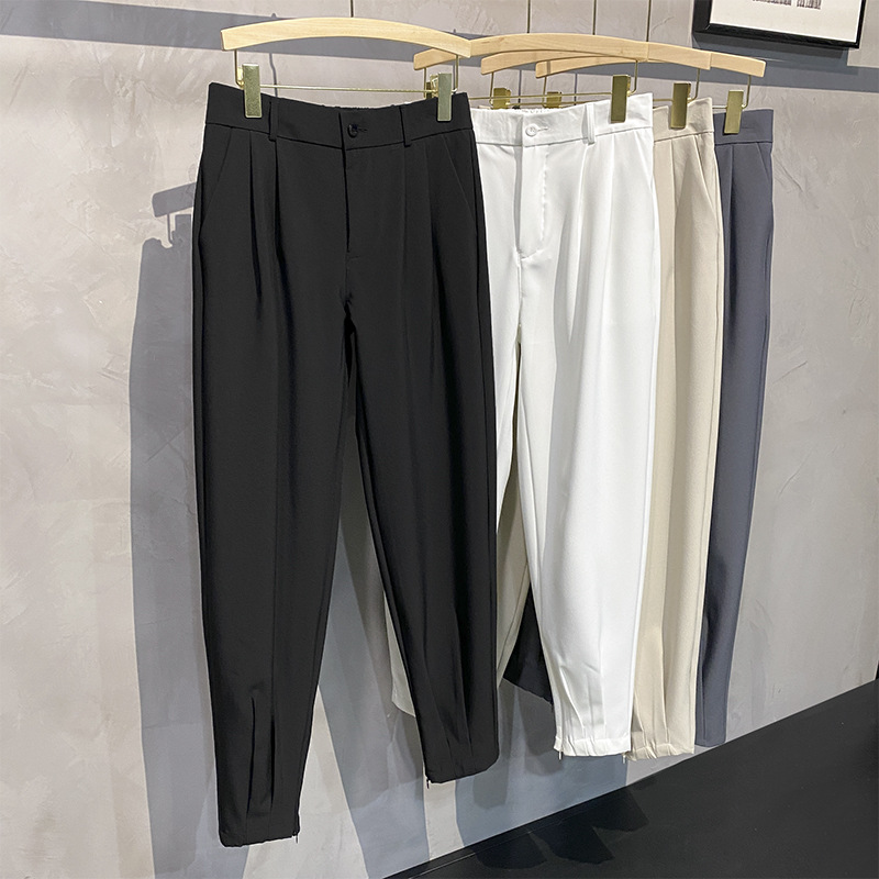 Light Mature Style Nine-point Western Pants Men's Summer Thin All-match Legs Harlan Casual Pants Duffy Handsome Men's Small Western Pants