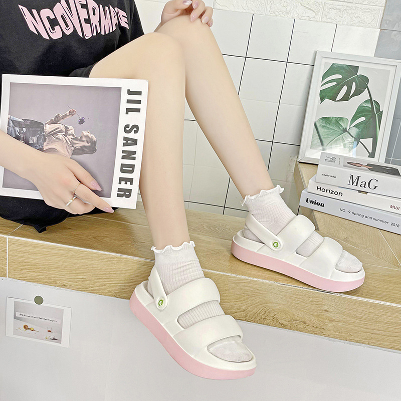 Summer Couple Home Slippers 4cm Thick Bottom Household Outdoor Sandals and Slippers Wholesale Feeling Soft Bottom Sandals and Slippers