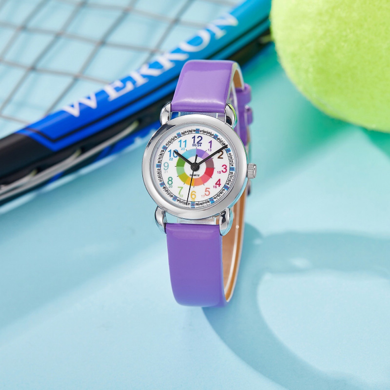 Children's Watch Boys' Female Pupil Pointer Digital Character Life Waterproof Watch