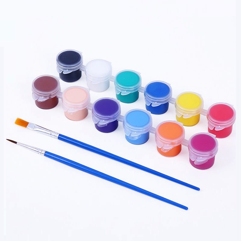 アクリル絵の具3ml12色ワンピースセット凧石膏子供diy絵画落書きアクリル絵の具卸売り|undefined
