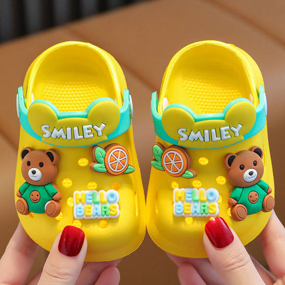 Children's Slippers EVA Hole Shoes Non-slip Factory Soft Baby Boys New Sandals Slippers Baotou Baby Shoes