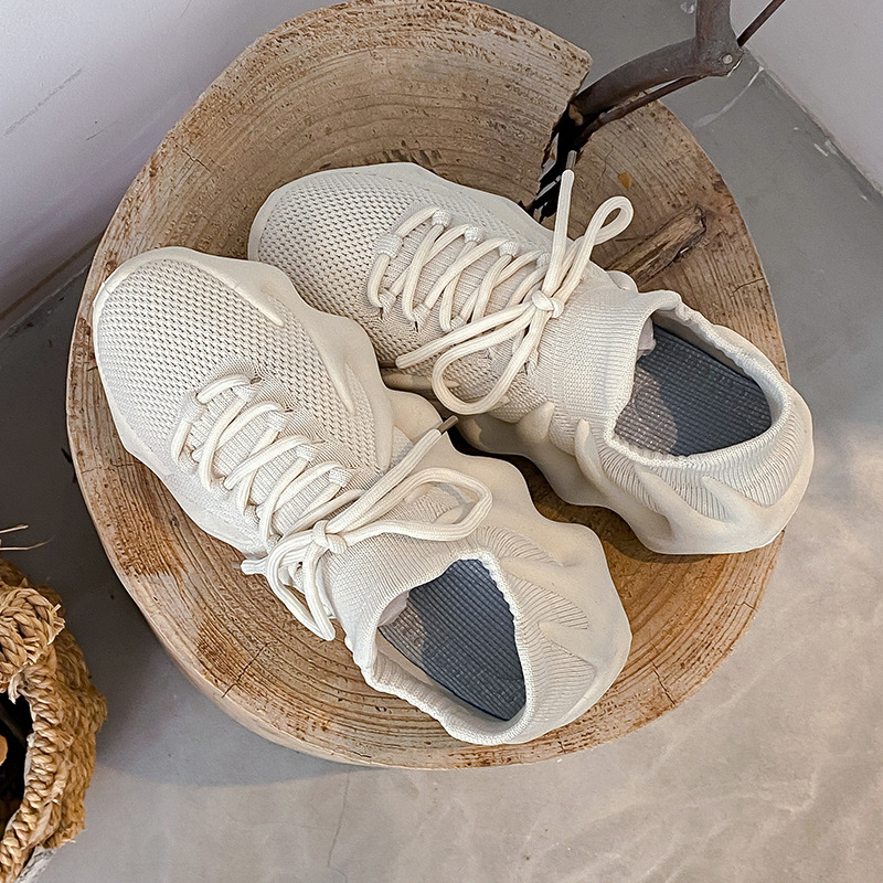Couple's Octopus Socks Shoes Summer New Women's Breathable Mesh Surface Flying Woven Small Long Bag Volcano Men's Casual Shoes F450