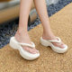 Women's Thick Slippers with Shit Feeling for Outer Wear Summer Korean-style Instagram-style Fairy-style Flip-flops Casual Foreign Trade Slippers