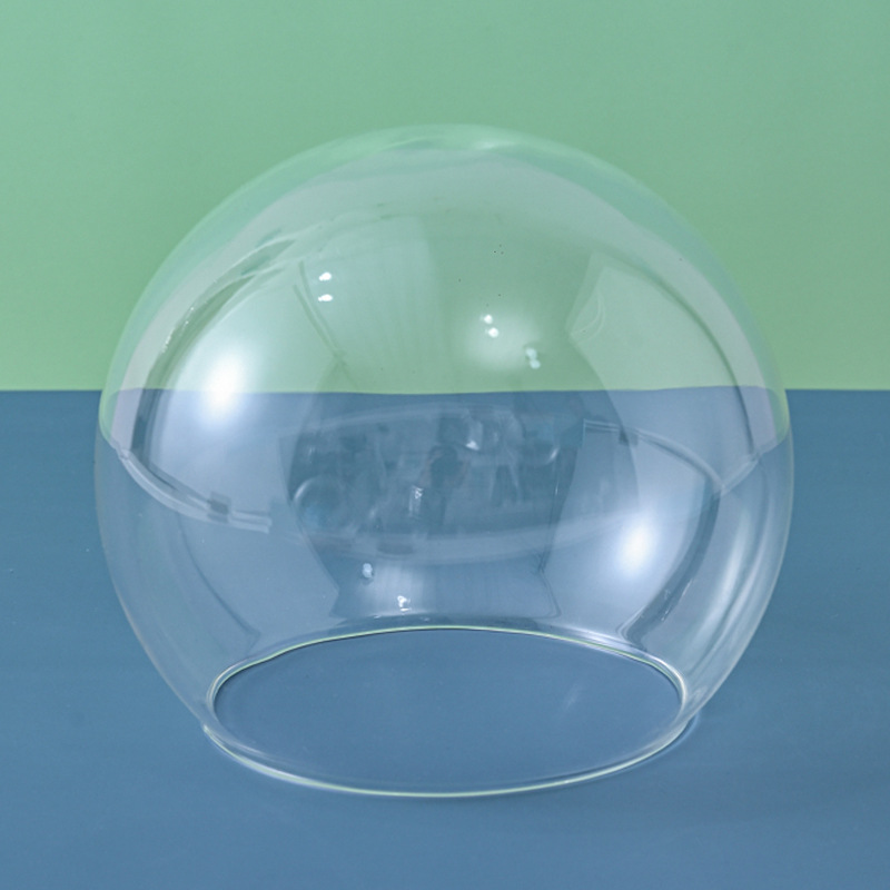 Baking cake spherical glass cover eternal flower round dust cover led lampshade cork glass bottle factory wholesale