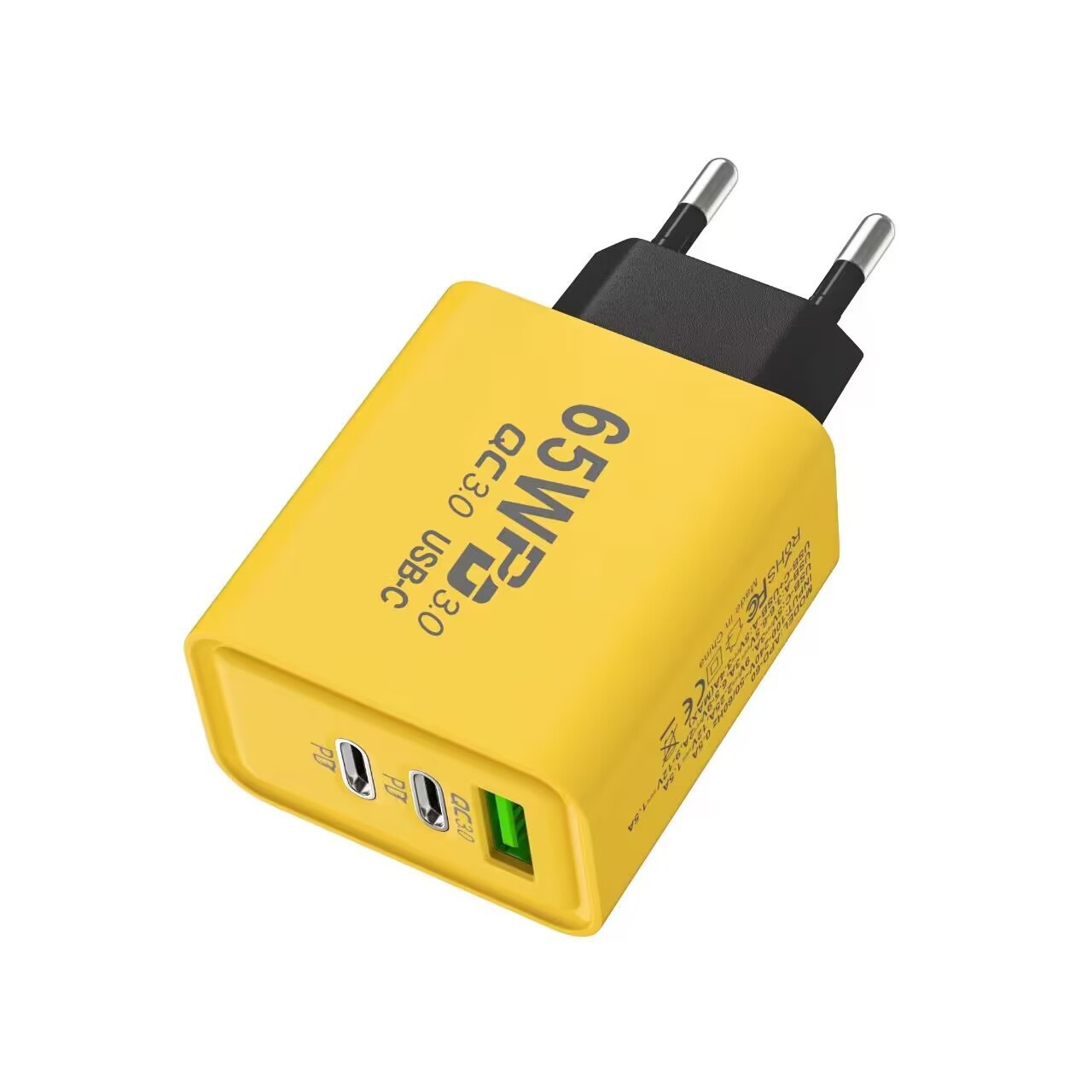 65W Mobile Phone Fast Charging Charger Dual Type-C Single USB Multi-port PD Fast Charging Head