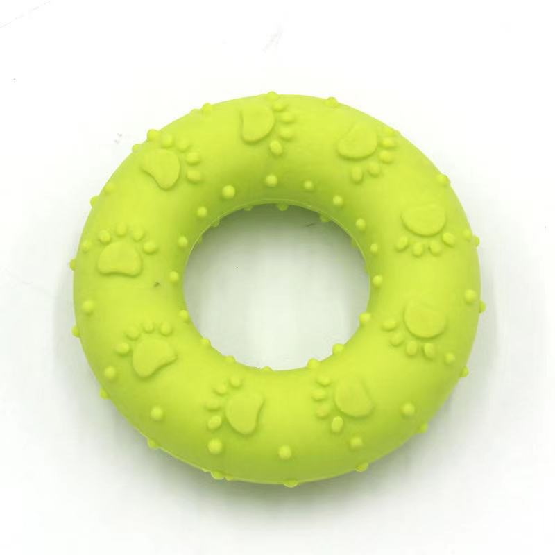 Dog paw print solid small circle pet TPR bite toy dog dog toy golden hair teddy bear pet supplies