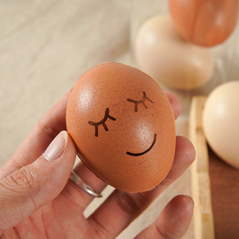 PU soft elastic simulation egg model diy handmade stall graffiti painted fake egg toy play house props