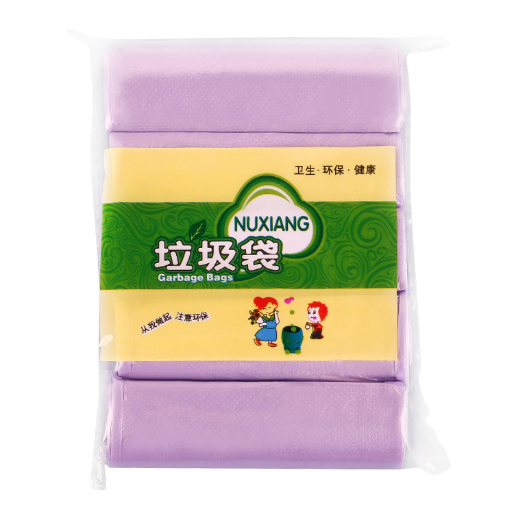 5 rolls new material garbage bag factory 5 rolls household plastic bag color black disposable garbage bag
