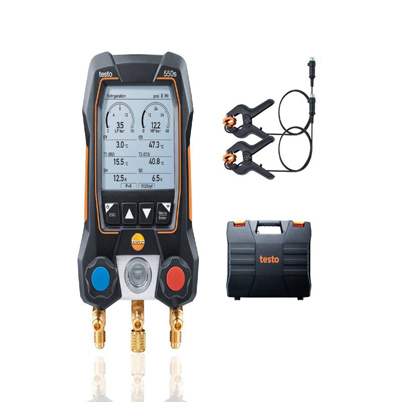 Detu testo550S/557S fluorometer electronic refrigerant liquid feeding snow meter car Digital Air conditioning pressure gauge