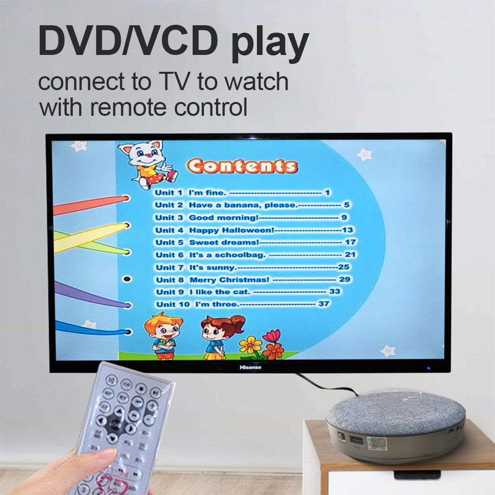 Portable DVD/CD player supports Bluetooth and U disk playback for learning and entertainment. Cross-border CD player